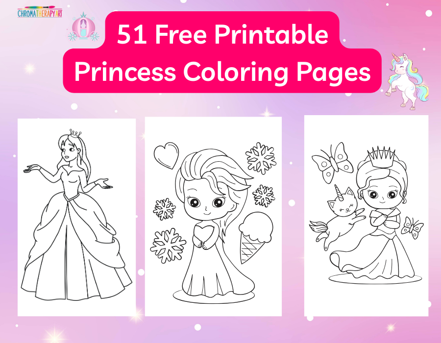 51 Free Princess Coloring Pages for Kids & Adults (Instant Download) In 2025