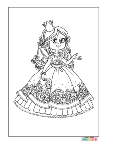 Free Princess coloring Pages for kids and adults