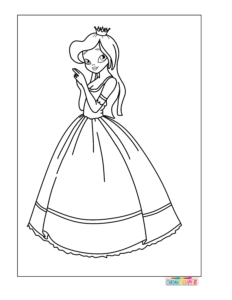 Free Princess coloring Pages for kids and adults
