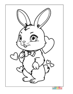 Bunny coloring pages for adults (2)