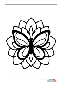 Butterfly and Flowers Mandala