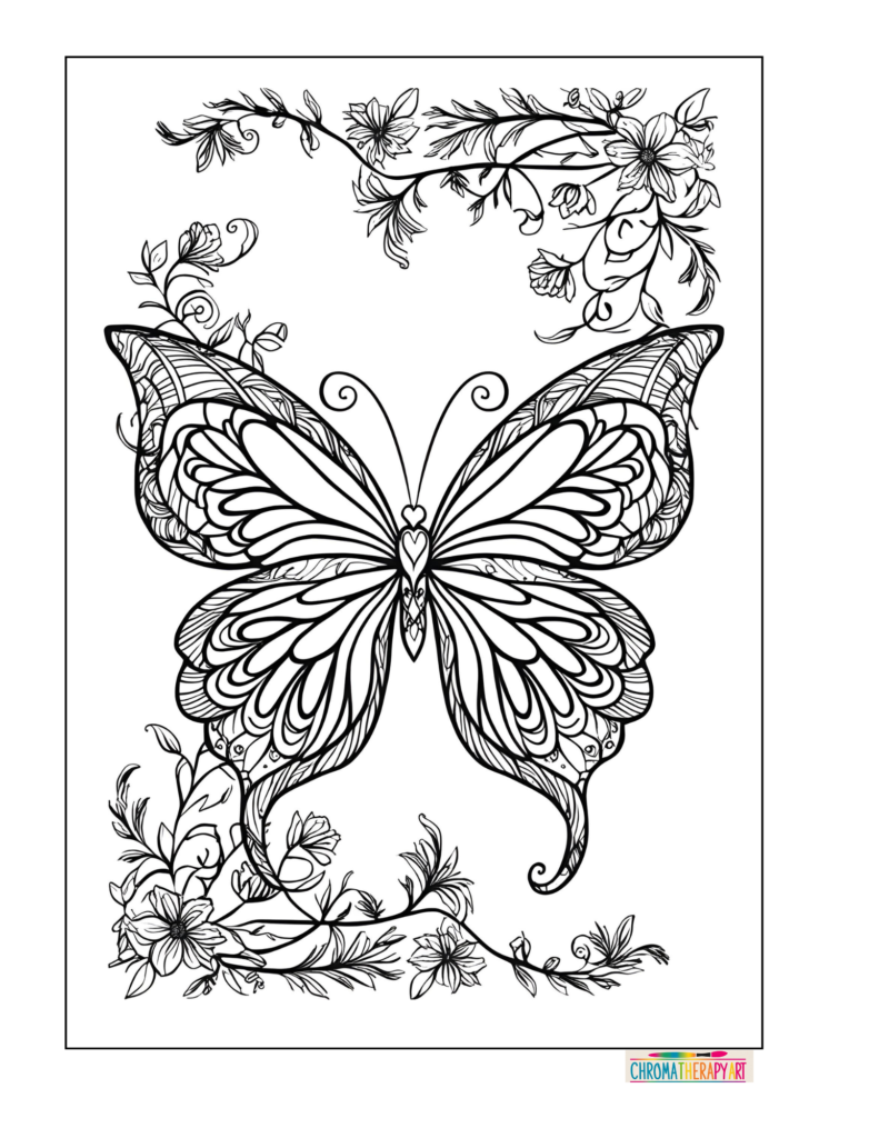 Butterfly with Heart-Shaped Wings