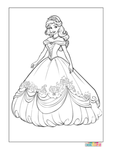 Free Princess coloring Pages for kids and adults