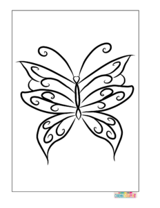 butterfly coloring pages for kids 