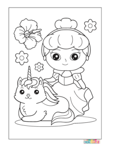 Free Princess coloring Pages for kids and adults