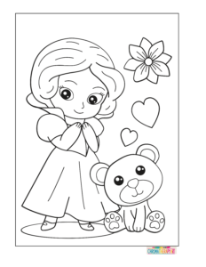 Free Princess coloring Pages for kids and adults