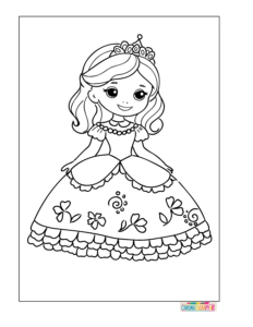 Free Princess coloring Pages for kids and adults