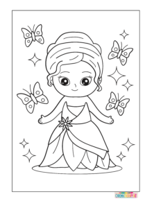 Free Princess coloring Pages for kids and adults