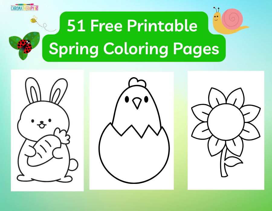 free Spring coloring pages for kids and adults