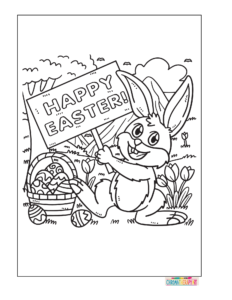 Bunny coloring pages for adults (2)