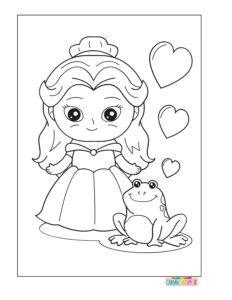 Free Princess coloring Pages for kids and adults