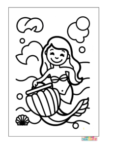 mermaid coloring pages for adults