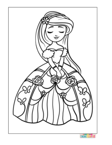 Free Princess coloring Pages for kids and adults