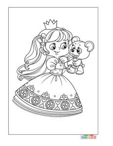 Free Princess coloring Pages for kids and adults
