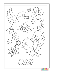 Spring coloring pages for adults