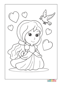 Free Princess coloring Pages for kids and adults