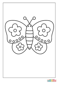 butterfly coloring pages for kids 