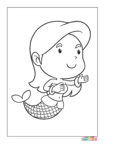 mermaid coloring pages for kids