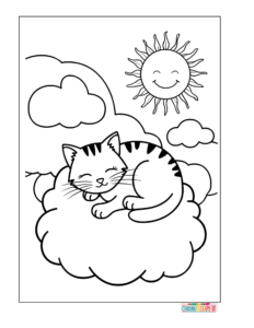 Cute CatNap Coloring Pages