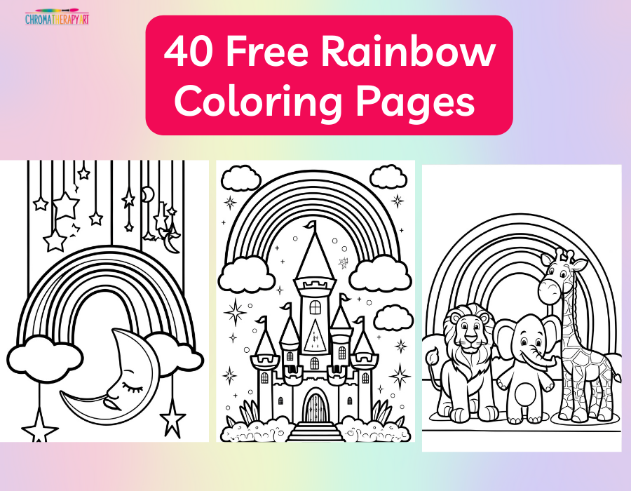 Free Rainbow Coloring Pages
