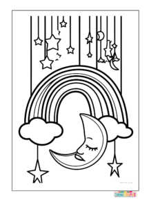 Rainbow coloring pages for adults