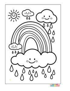 Rainbow coloring pages for adults