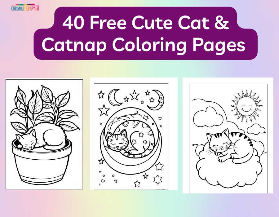 Free printable 2025 cat and catnap coloring pages for kids and adults