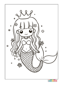 mermaid coloring pages for kids
